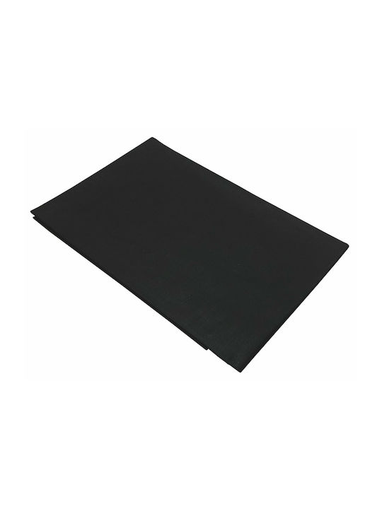 Le Blanc Sheet for Single Bed with Elastic 100x200+30cm. Cotton Line Black