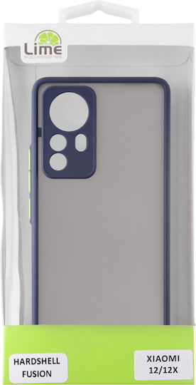 Lime Hardshell Camera Guard Back Cover Plastic / Silicone Blue with Yellow Keys (Xiaomi 12 / 12X)