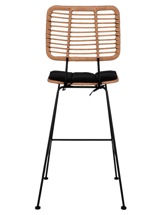 Bar Stool Rattan Allegra Beige 46.5x55x117.5cm Bar Stool Rattan Allegra Beige 46.5x55x117.5cm