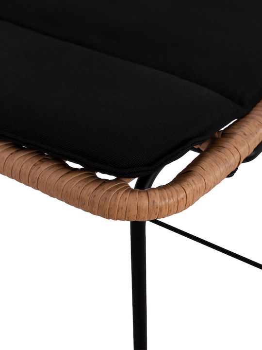 Scaun Bar Exterior Rattan Allegra Cu Pernă Bej 46.5x55x117.5cm