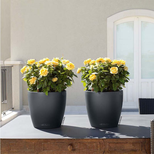 Lechuza Classico Self-watering Pot Plastic Slate 21.5x21.5x20cm.