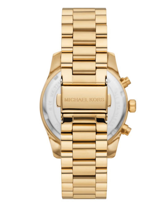 Michael Kors Lexington Women's Watch Chronograph with Gold Metal Bracelet