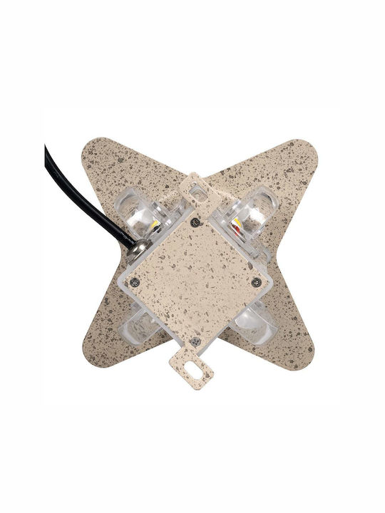 GloboStar Cina Wall-Mounted Outdoor Ceiling Lamp LED IP65 10W with Warm White Light Double Beam