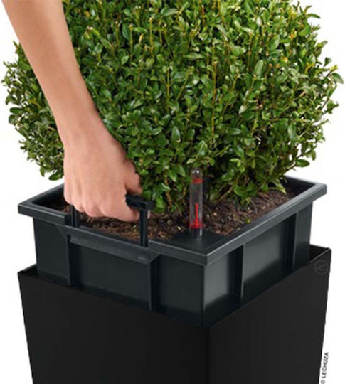 Lechuza Cubico Premium Самополивен Саксия Пластмаса 39.5x39.5x75.5см.