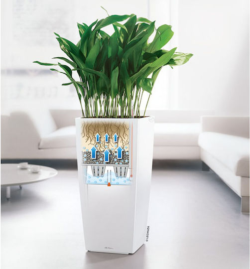 Lechuza Cubico Premium Самополивен Саксия Пластмаса 39.5x39.5x75.5см.
