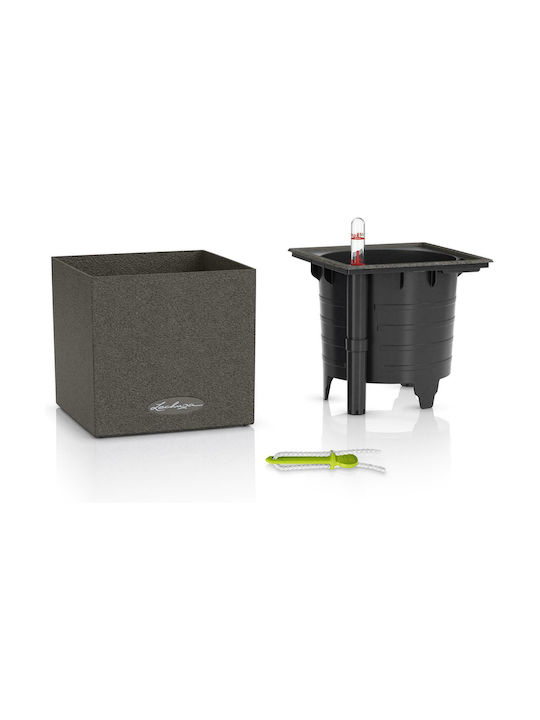 Lechuza Canto Stone Auto-udare Ghiveci Plastic Piatră gri 14x14x13.5cm.