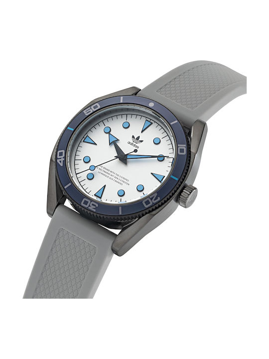 adidas Fashion Edition Two Ανδρικό Ρολόι 42mm Μπαταρίας με Γκρι Καουτσούκ Λουράκι