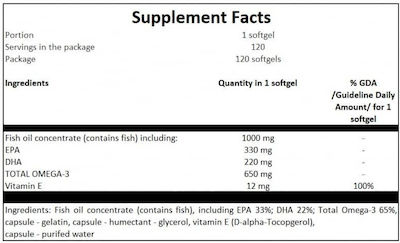 Hiro.Lab Omega 3 1000mg 120 softgels