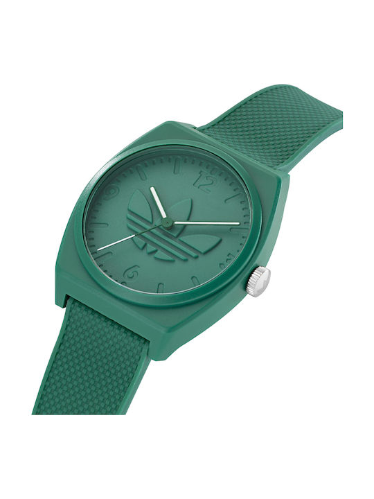 adidas Street Project Two Women's Watch with Green Rubber Strap