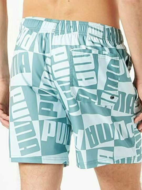 Puma Men's Swimwear Shorts Turquoise with Patterns