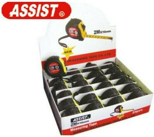 Assist Assist Метрическа лента с автоматично връщане 16мм x 2м