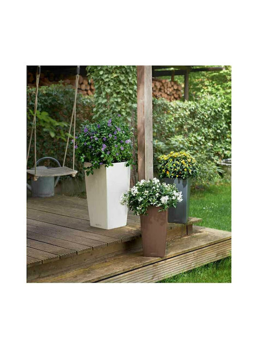 Lechuza Cubico Self-watering Pot Plastic 22x22x41cm.