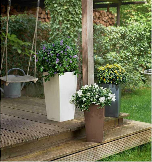 Lechuza Cubico Self-watering Pot Plastic 22x22x41cm.