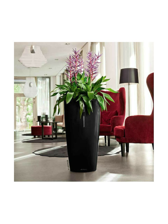 Lechuza Rondo 40 Flower Pot Self-Watering 40x75cm in Black Color 15749