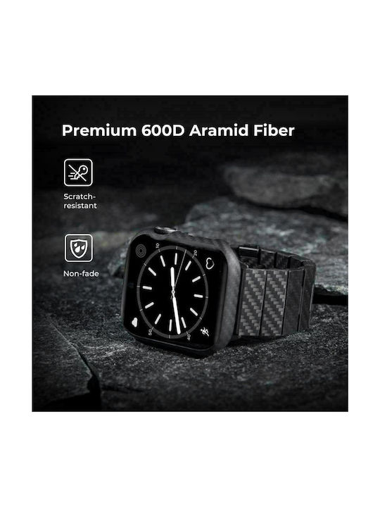 Pitaka Air Калъф за Защита Kevlar в Черен цвят за Apple Watch 7