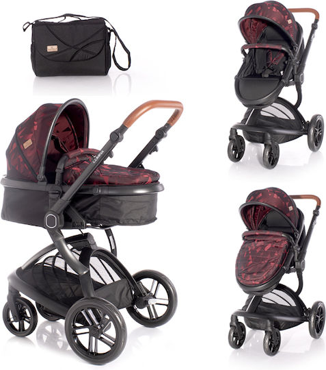 Lorelli Lumina Adjustable 2 in 1 Baby Stroller Suitable for Newborn Burgundy 12kg