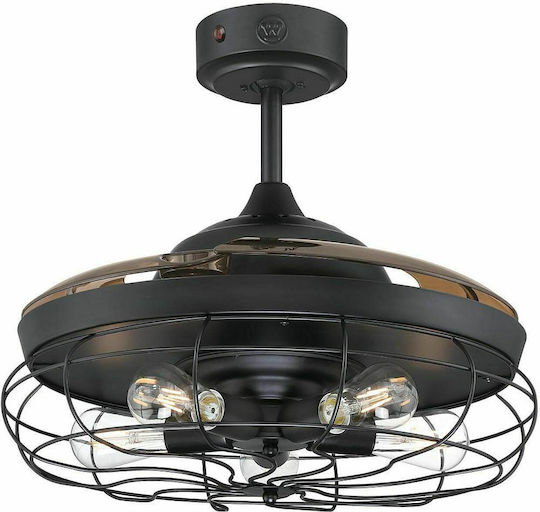 Westinghouse Dunlin Ανεμιστήρας Οροφής 105cm με Φως Καφέ / Μαύρος