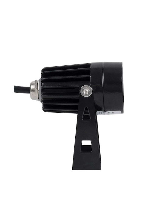 GloboStar Φωτιστικό Προβολάκι LED Εξωτερικού Χώρου 1W με Θερμό Λευκό Φως IP65 Μαύρο