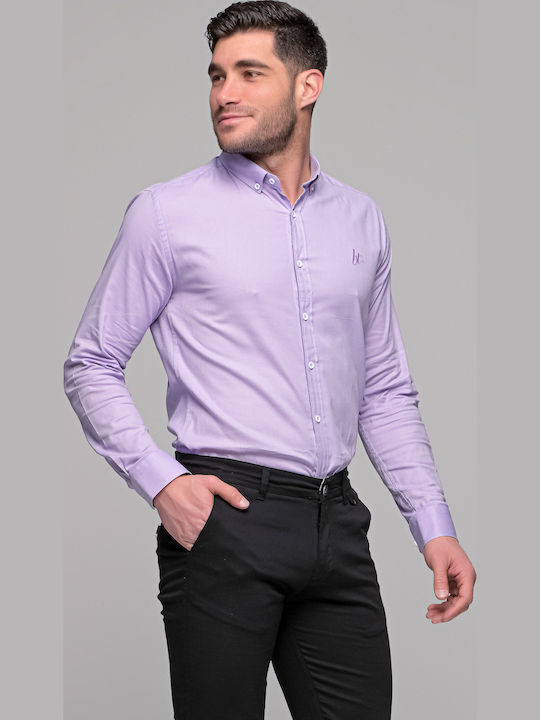Harmony Long-sleeved Cotton Shirt lilac