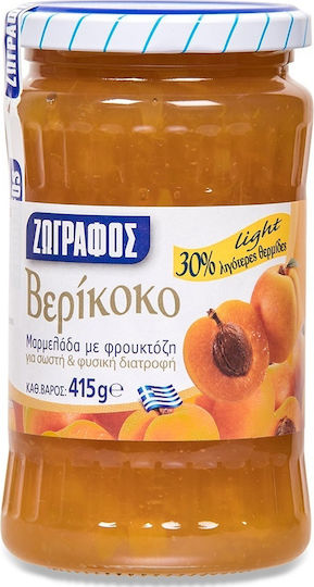 Zografos with Fructose Jam Apricot No Sugar Added 415gr