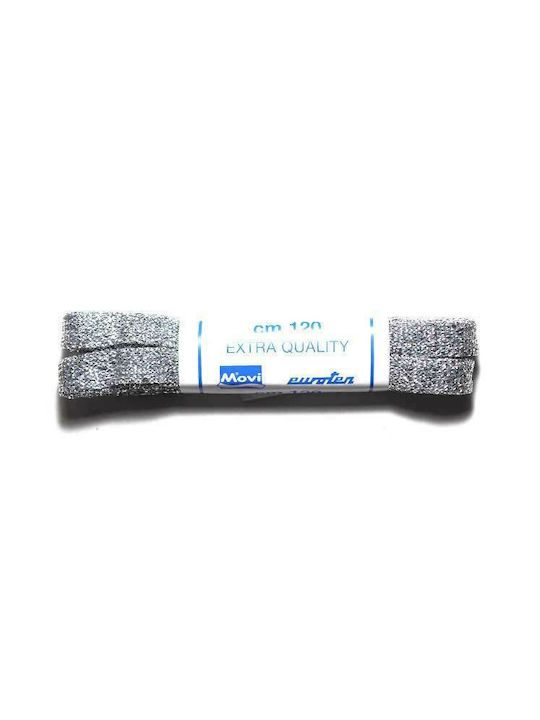 Movi 35874 Връзки за Обувки Сребрист 2бр 120см