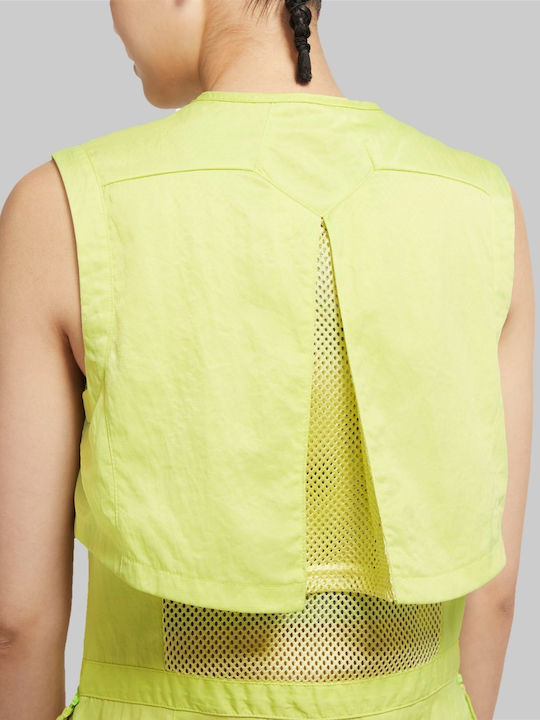 Heatwave Flightsuit Salopetă scurtă pentru femei Fără mâneci cu mâneci lungi Galben