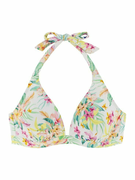 Padded Triangle Bikini Top Koro Island Multicolour Floral
