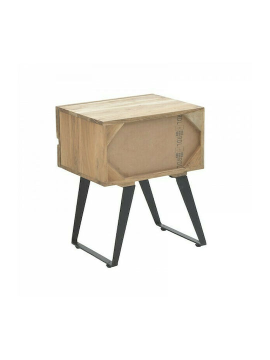 Imena Bedside Table of Solid Wood 45x35x56cm