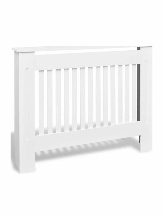 vidaXL Husă Pentru Radiator Din MDF Alb 112x19x81cm