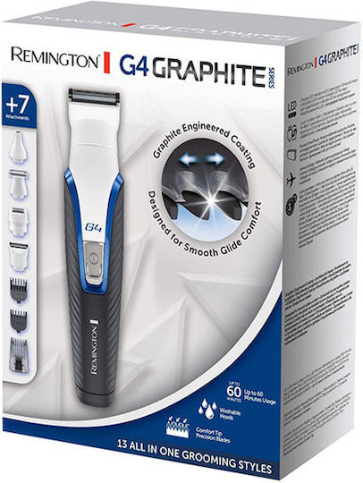 Remington Graphite Series G4 Set Rechargeable Hair Clipper Black/White PG4000