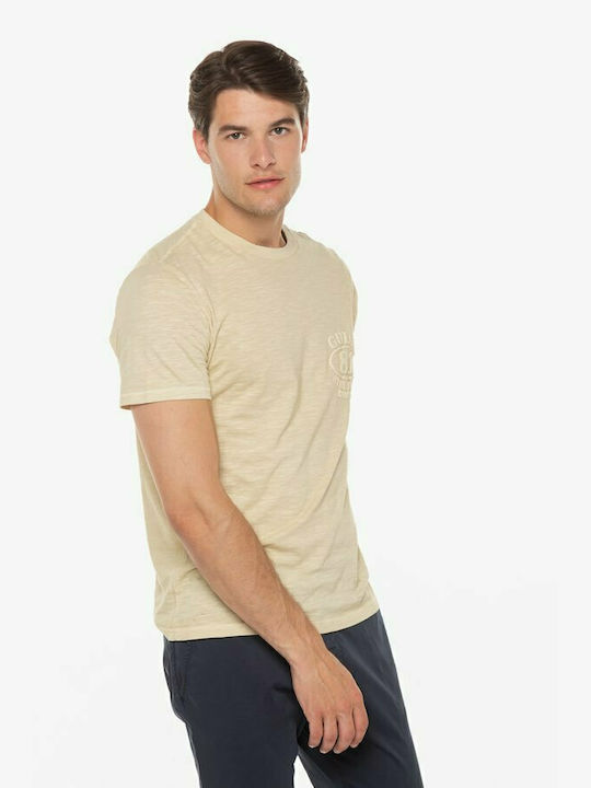 Guess Men's Short Sleeve T-shirt Beige
