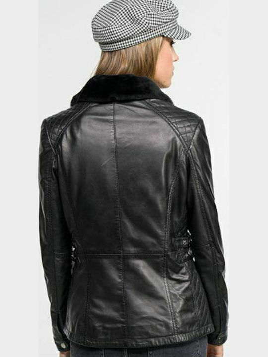 Sienna Δερμάτινο Γυναικείο Biker Jacket Μαύρο