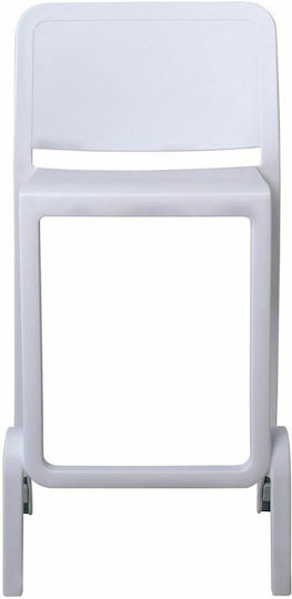 Stool for Bar Outdoor Giano White 46x47x100cm