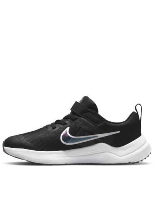 Downshifter Downshifter 12 Kids Sports Shoes Running with Hoop & Loop Closure Black / Dark Smoke Grey / White