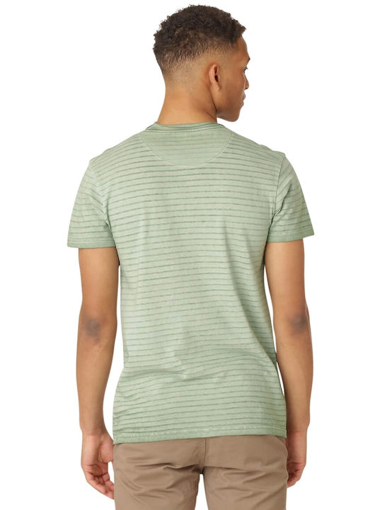 Marcus Milo O - Ανδρικό T-shirt Dusty Olive με Ρίγες