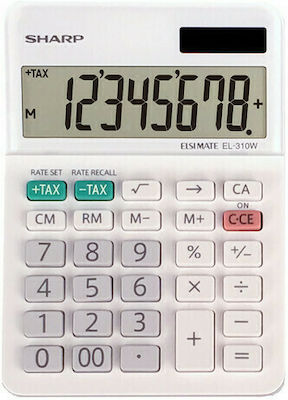 Sharp EL-310WB Calculator 12 Cifre în Culoarea Alb