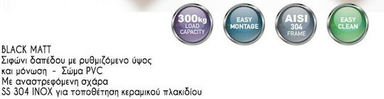 Tema Ανοξείδωτο Κανάλι Δαπέδου Μαύρο