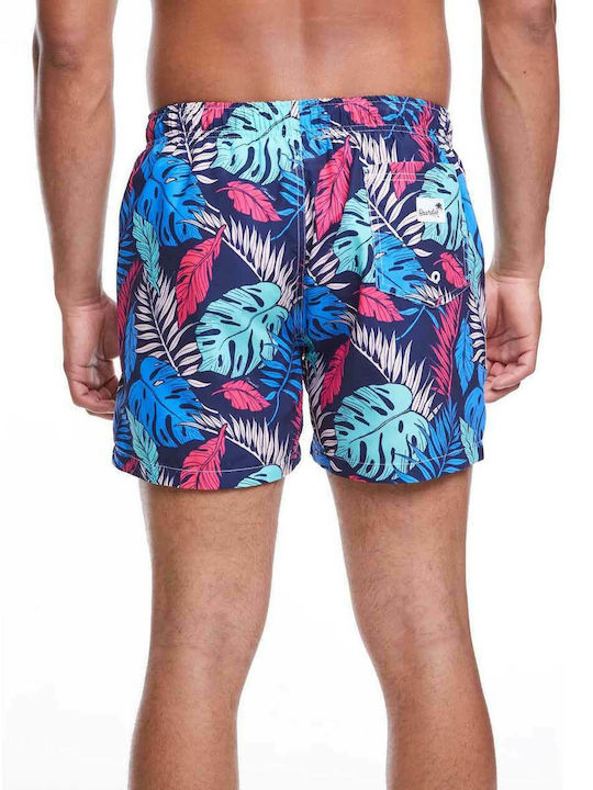 Boardies Herren Badebekleidung Shorts Marineblau Blumen