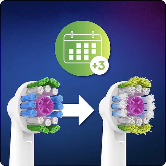 Oral-B 3D White CleanMaximiser Electric Toothbrush Replacement Heads CleanMaximiser 446788 4pcs
