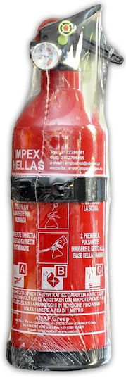 Impex Car Fire Extinguisher Dry Powder 8A 34B C 1kg