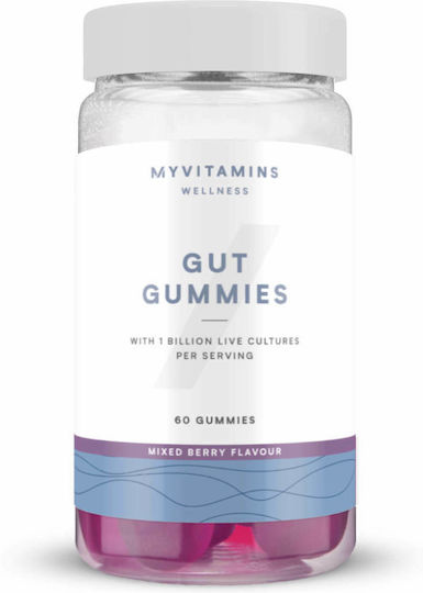 Myvitamins Gut Gummies Συμπλήρωμα με Προβιοτικά 60 ζελεδάκια Mixed Berries