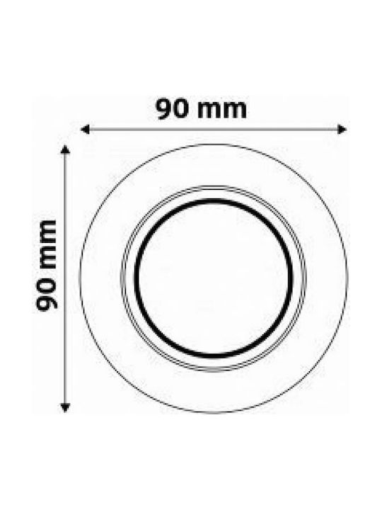 Avide ABGU10F-NS-CO Round Metallic Recessed Spot with Socket GU10 Copper 9x9cm. 1pcs