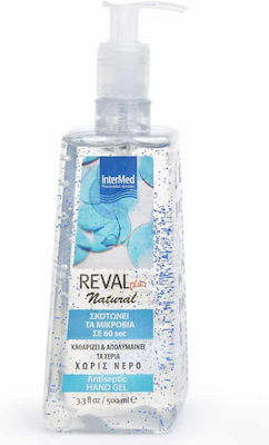 InterMed Reval Plus Antiseptic Hand Gel Desinfektionsmittel Gel für Hände mit Pumpe 500ml Natürlich