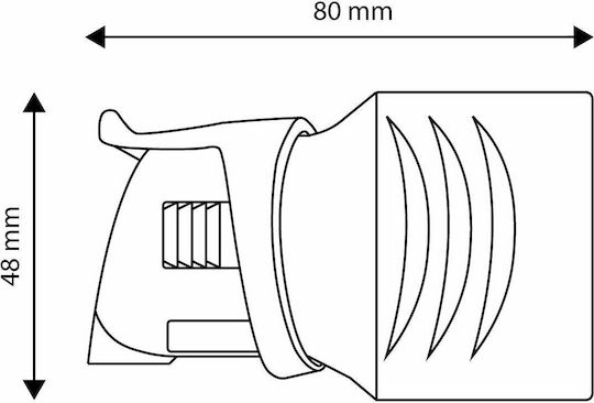 Entac Stecker Schuko mit Ring Weiß