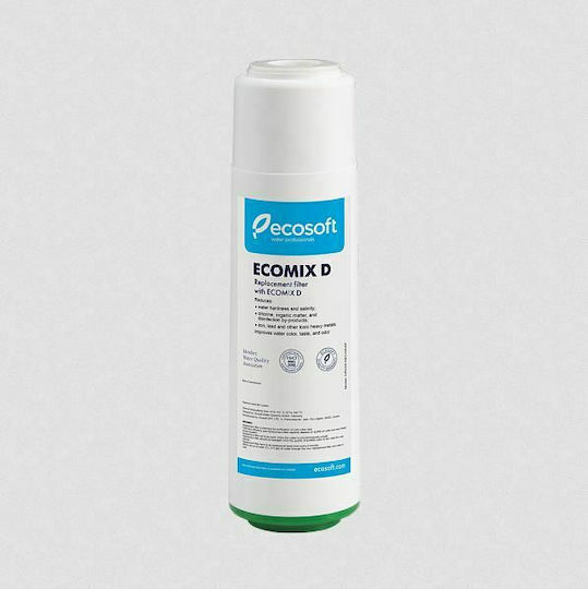 Ecosoft Ανταλλακτικό Φίλτρο Νερού Άνω και Κάτω Πάγκου από Ενεργό Άνθρακα 10" Ecomix D 5 μm