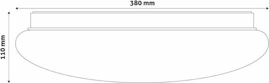 Avide ACLO38WW-24W-HL-ST Πλαφονιέρα Οροφής 38εκ. Λευκή με Ενσωματωμένο LED