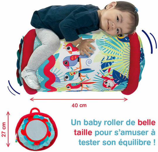 Ludi Roll- und Krabbelspielzeug Spielzylinder Dschungel aus Stoff mit Sounds für 0++ Monate