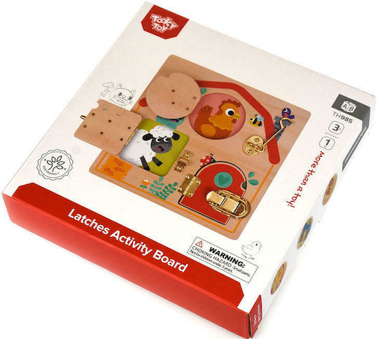 Tooky Toys Βρεφικό Παιχνίδι Δραστηριότητες με Κλειδαριές από Ξύλο για 36+ Μηνών