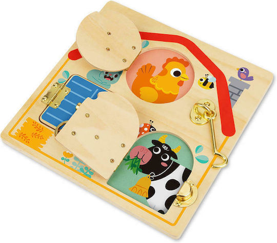 Tooky Toys Βρεφικό Παιχνίδι Δραστηριότητες με Κλειδαριές από Ξύλο για 36+ Μηνών