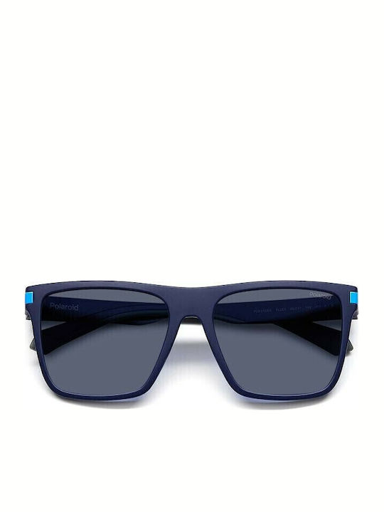 Polaroid Unisex Γυαλιά Ηλίου με Navy Μπλε Κοκκάλινο Σκελετό και Μπλε Polarized Φακό PLD2128/S FLL/C3